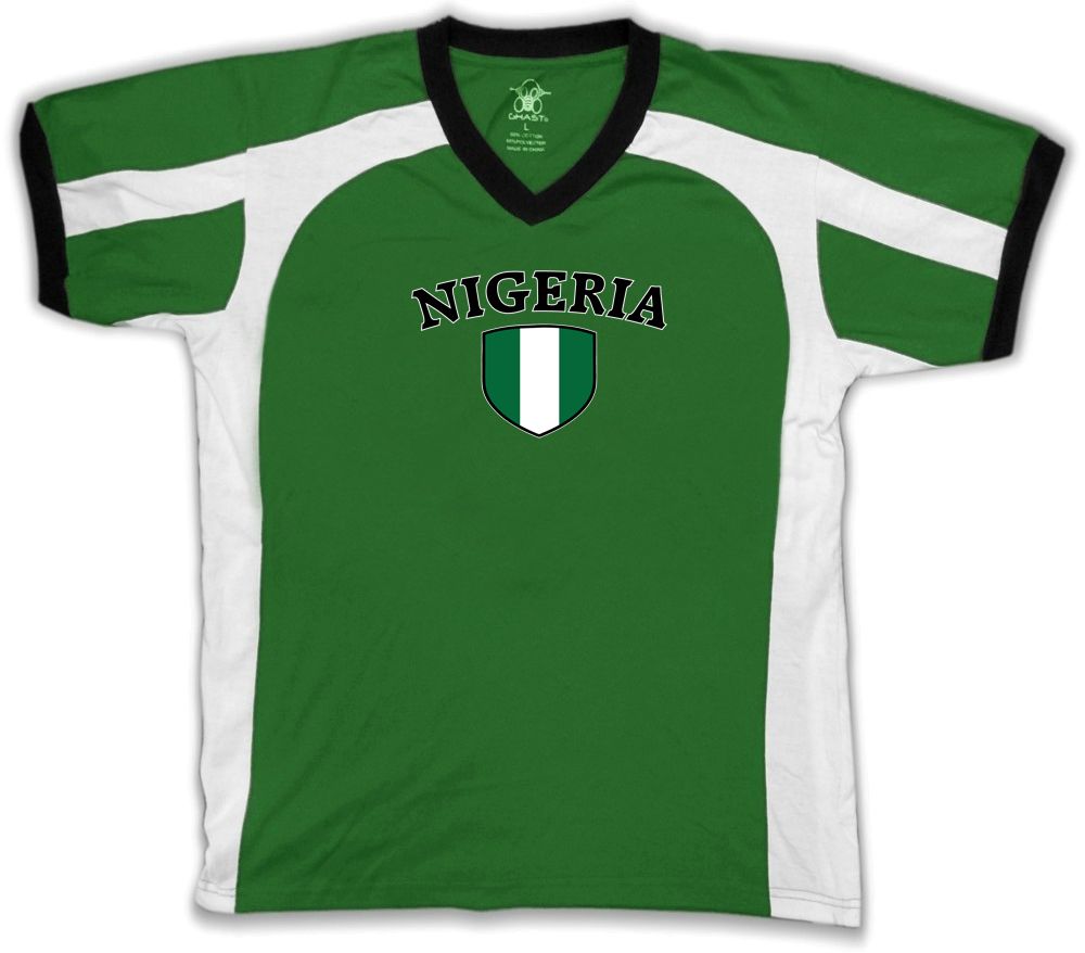Nigeria Flag Crest Nigerian Africa National Country Pride Retro Sport T
